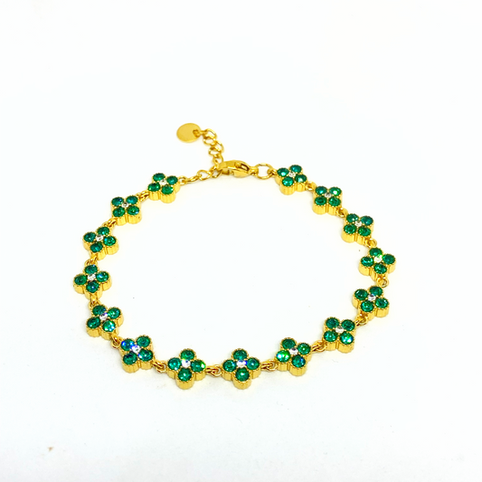 Bracelet MAHINA gold/vert foncé