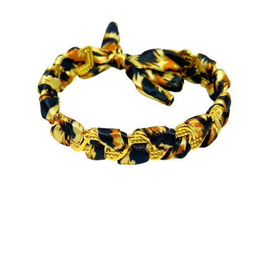 Bracelet ROSSA gold/léopard