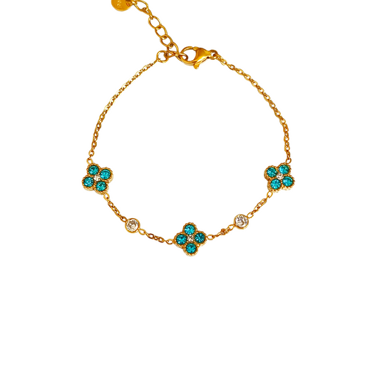 Bracelet YARA gold/bleu clair
