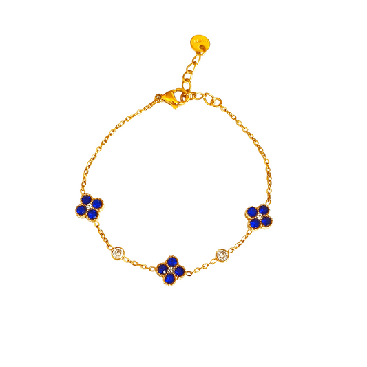 Bracelet YARA gold/bleu roi