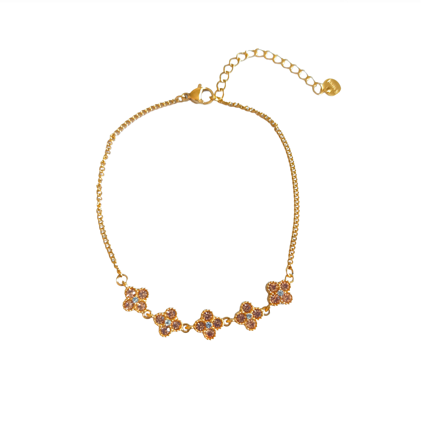 Bracelet de cheville LÉA gold/champagne