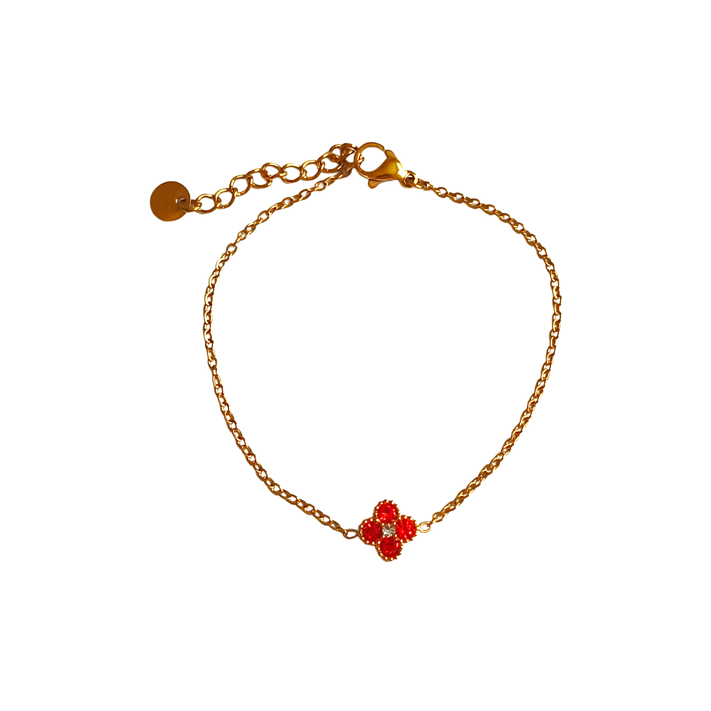Bracelet ELSA gold/rouge orangé