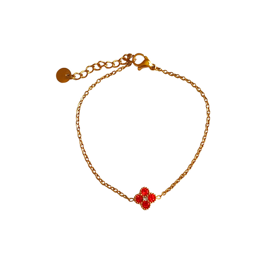 Bracelet ELSA gold/rouge orangé