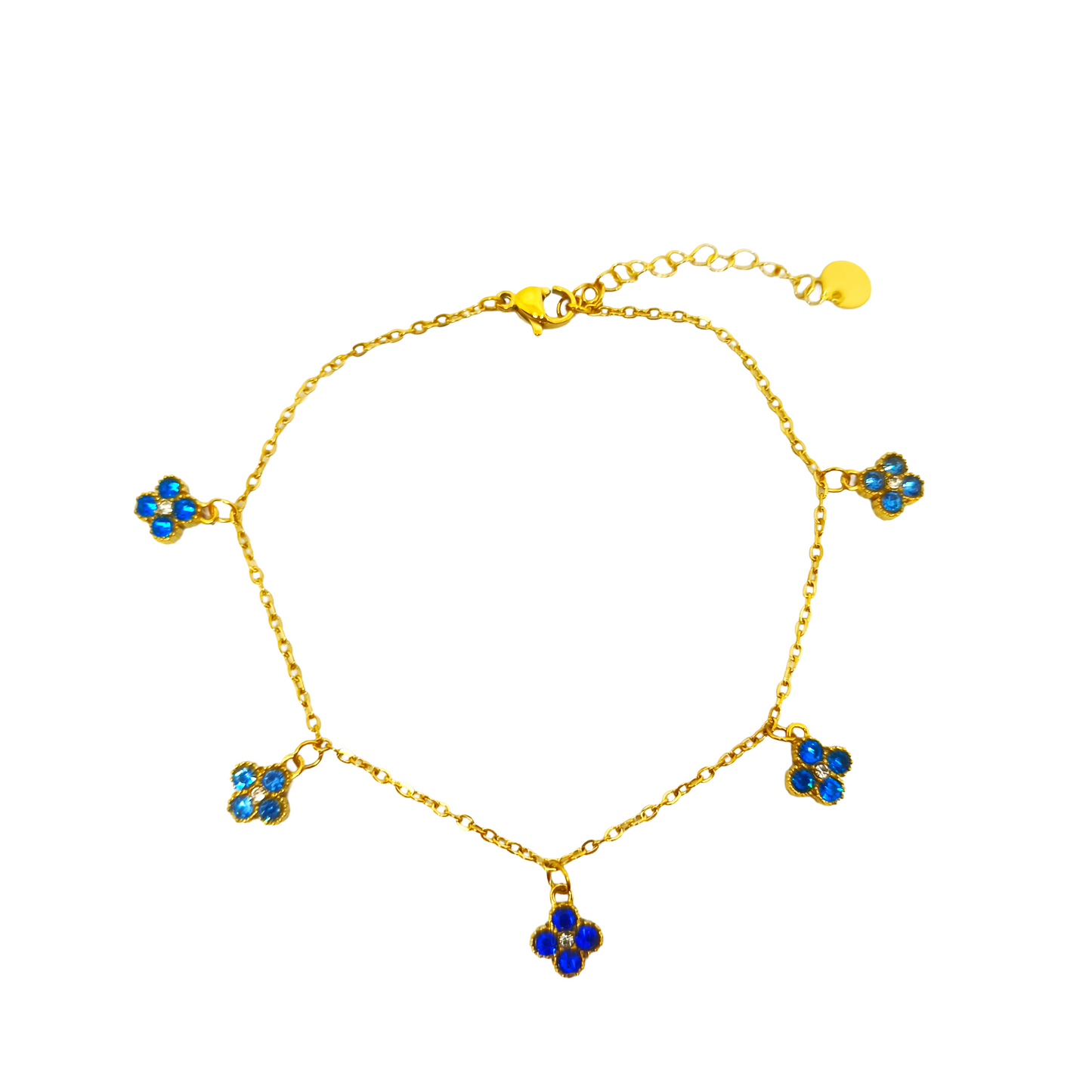 Bracelet de cheville SHAINA gold/multibleu 2