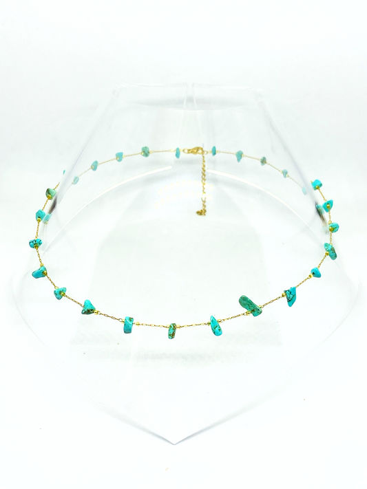 Collier MARGOT gold et Turquoise