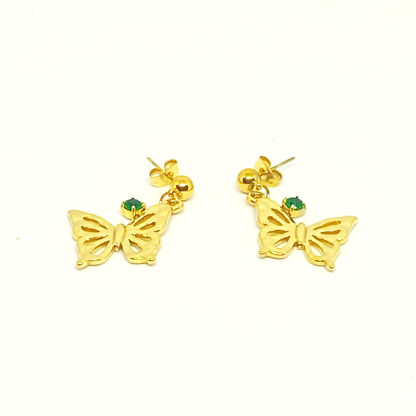 Boucles d'oreilles COLETTE gold/vert