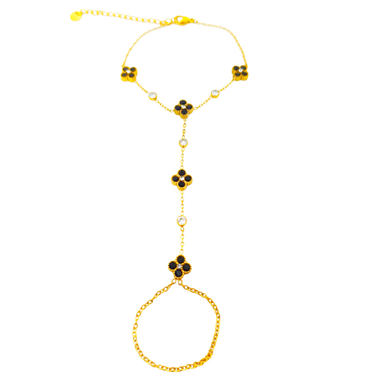 Chaine de main LOLA gold/black