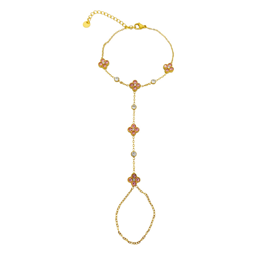 Chaine de main LOLA gold/rose pâle