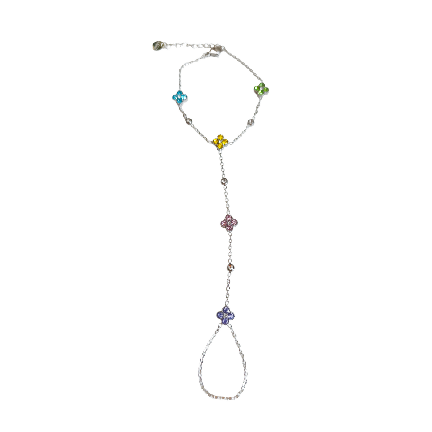 Chaine de main LOLA sylver multicolore