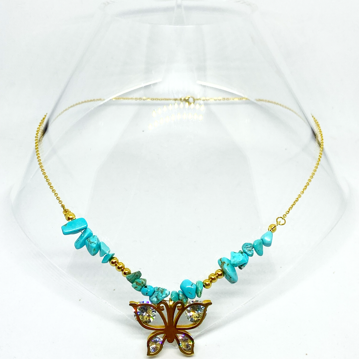 Collier AIKO gold/bleu