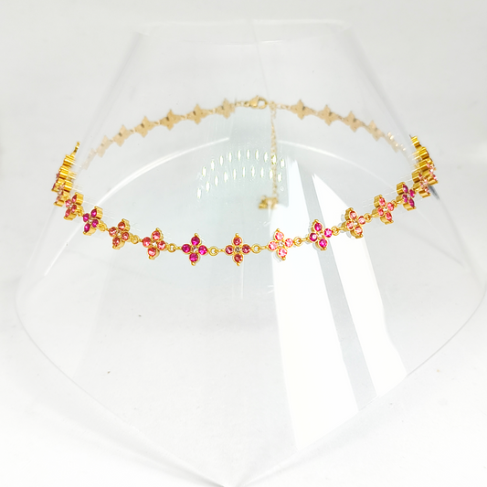 Collier ALICIA gold/multirose