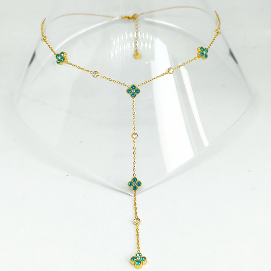 Collier ANGELIKA gold/bleu clair