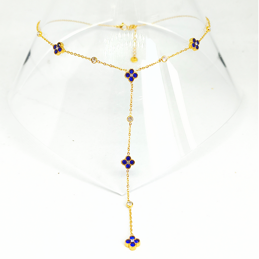 Collier ANGELIKA gold/bleu roi