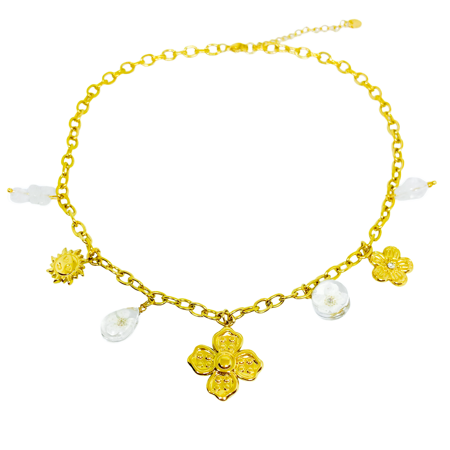 Collier DANIKA gold/blanc