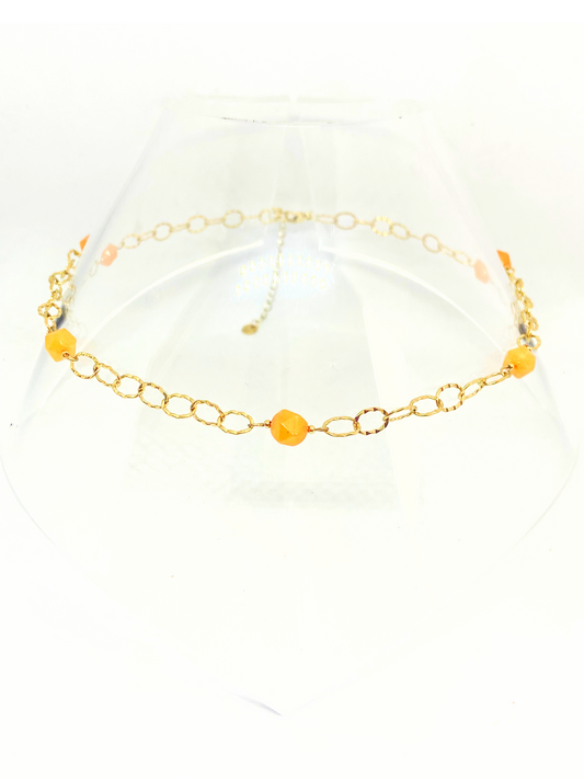 Collier ESTELLE gold/orange