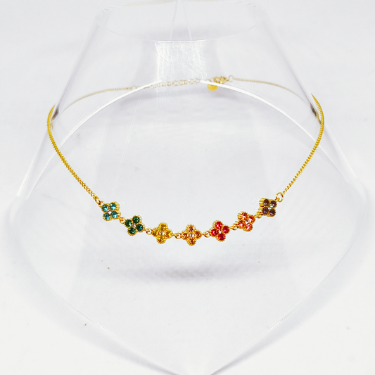 Collier EVA gold/multicolore