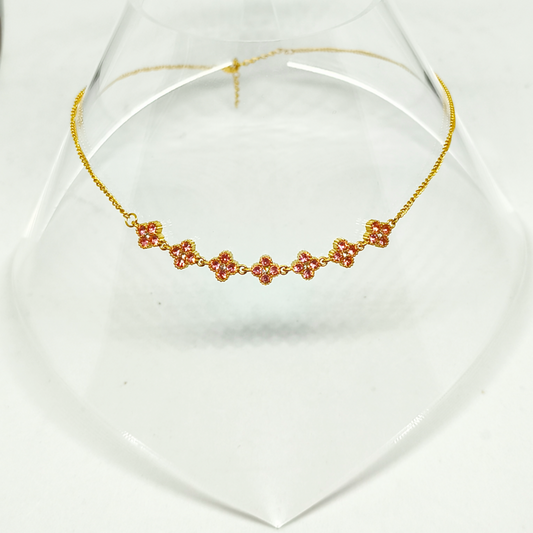 Collier EVA gold/rose pâle