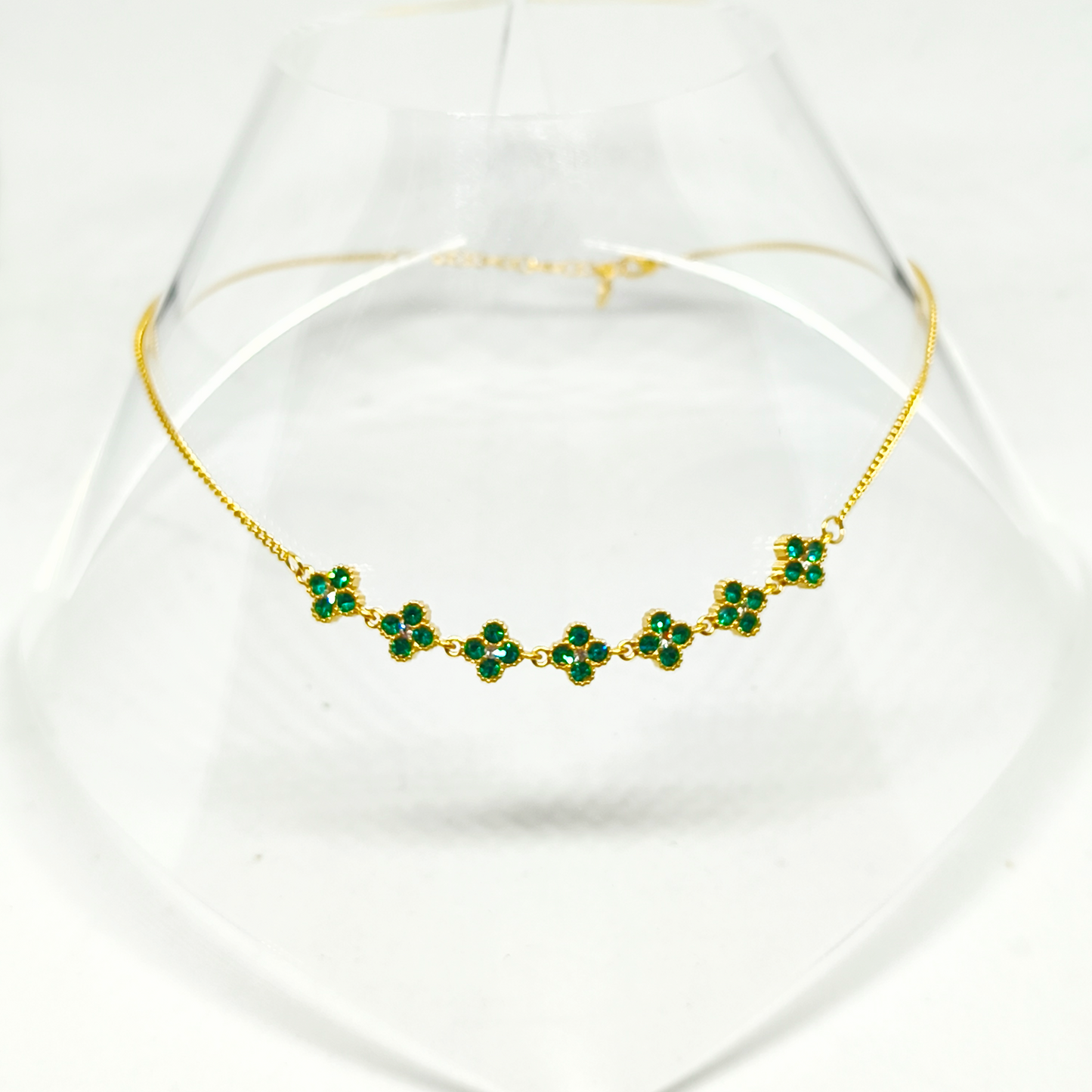 Collier EVA gold/vert