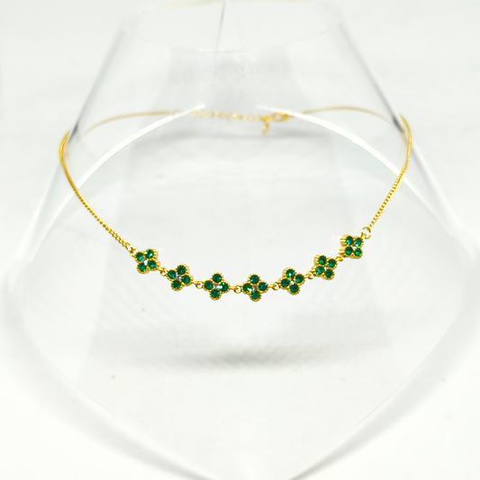 Collier EVA gold/vert