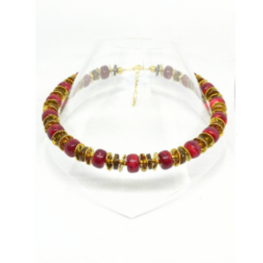 Collier HAMONY gold/bordeaux