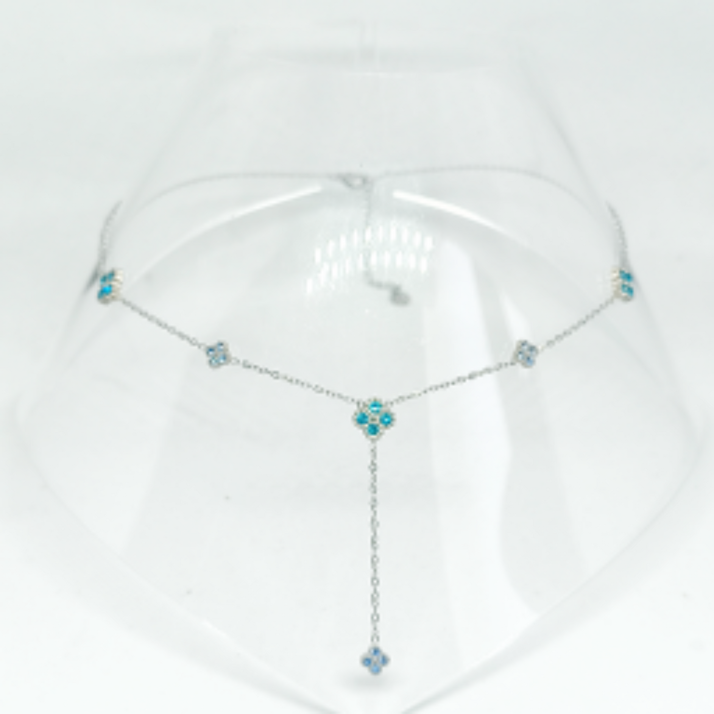 Collier ISA sylver/bleu clair