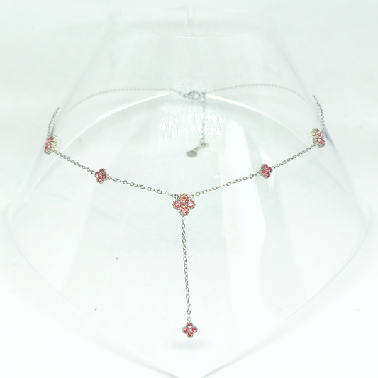 Collier ISA sylver/rose