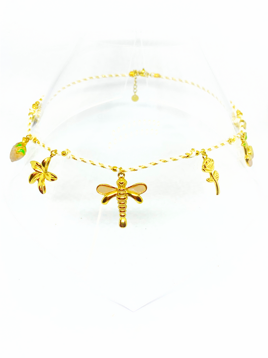 Collier KALYS gold/blanc