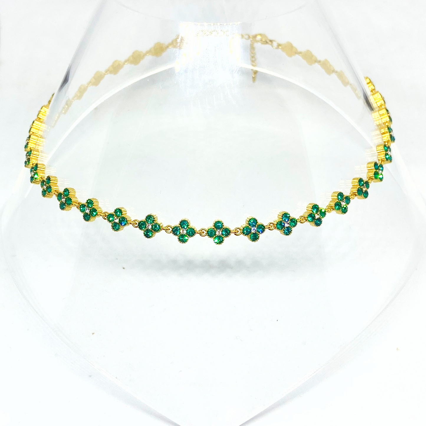 Collier MELANIA gold/vert