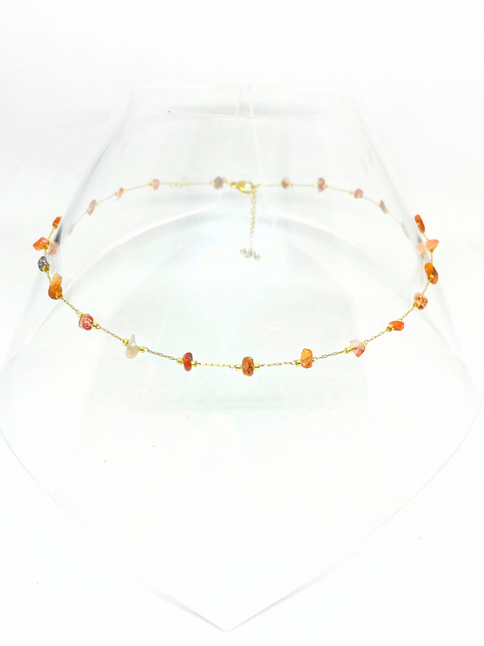 Collier MARGOT gold/ cornaline