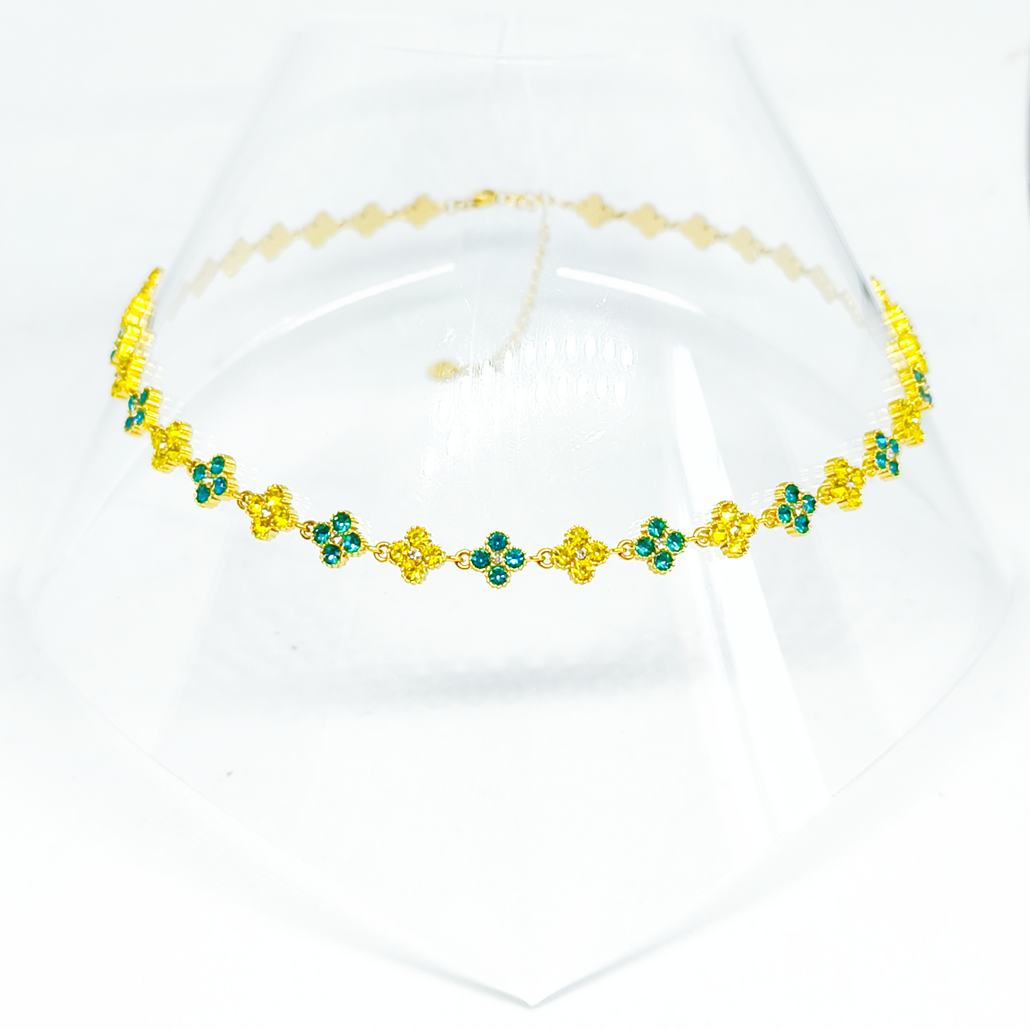 Collier MELANIA gold/turquoise jaune