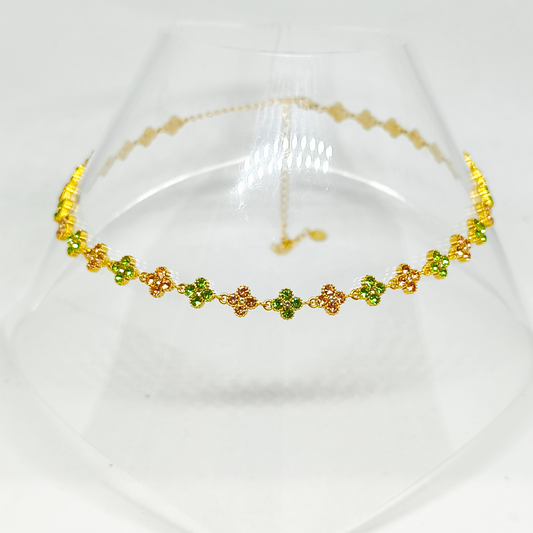 Collier MELANIA gold/champagne pistache
