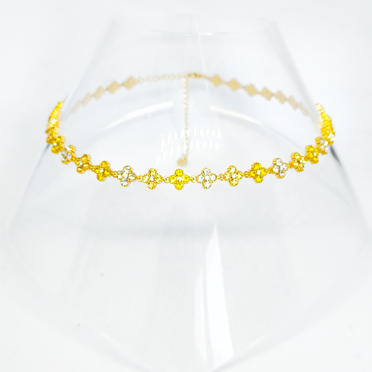 Collier MELANIA gold/jaune et blanc