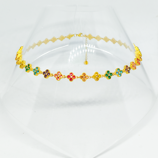 Collier MELANIA gold/multicolore jaune