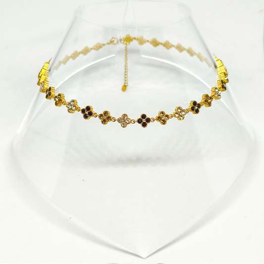 Collier MELANIA gold/multinoir