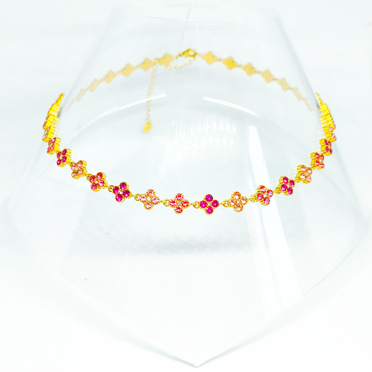 Collier MELANIA gold/multirose 2