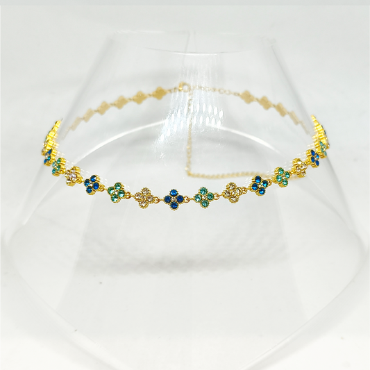 Collier MELANIA gold/océan