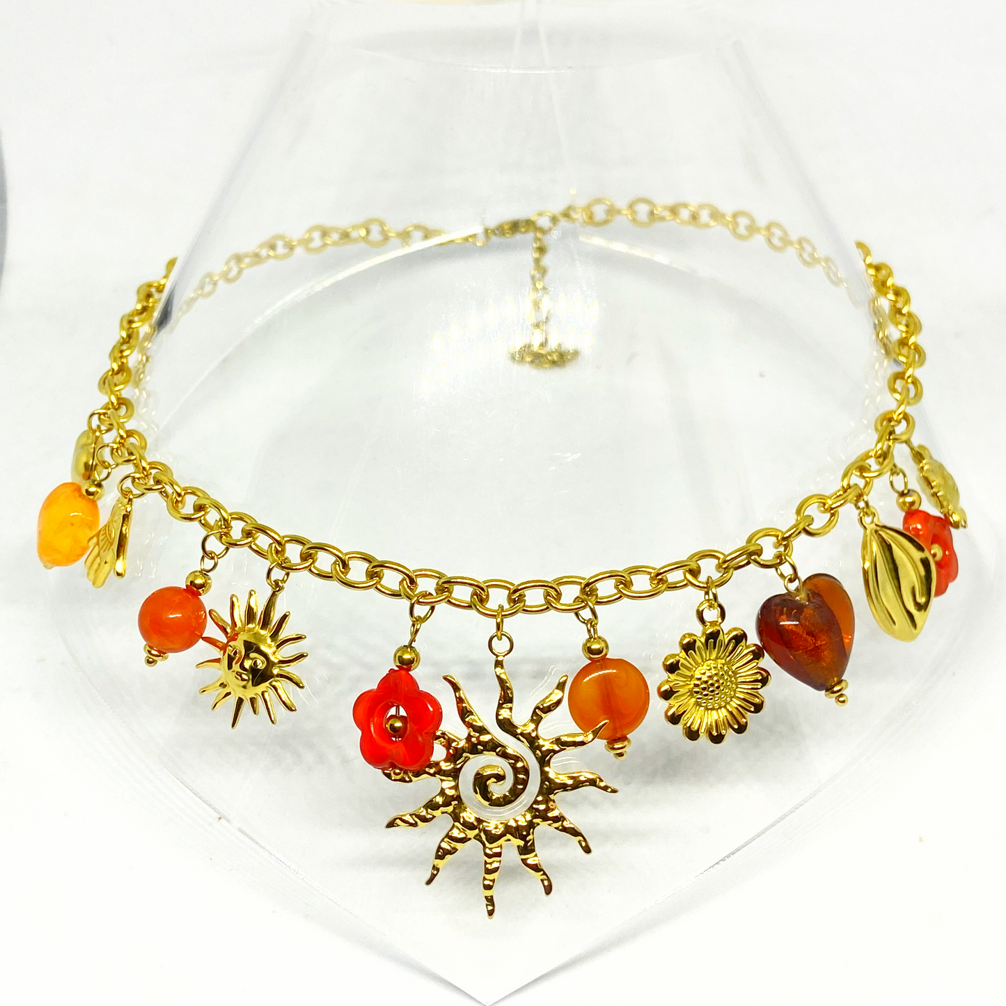 Collier MILANE gold/orange