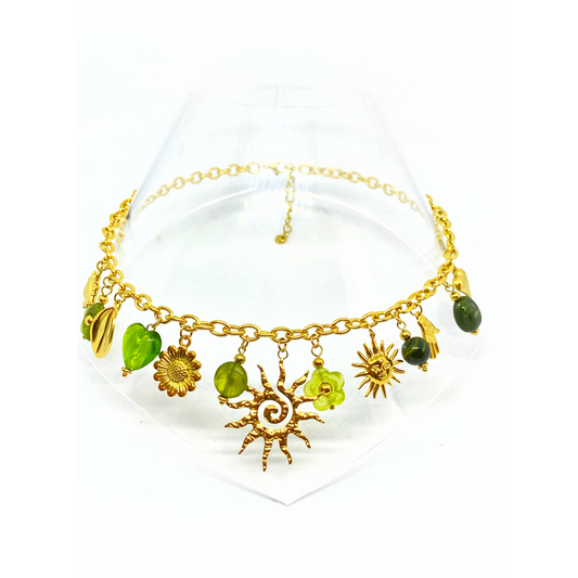 Collier MILANE gold/vert
