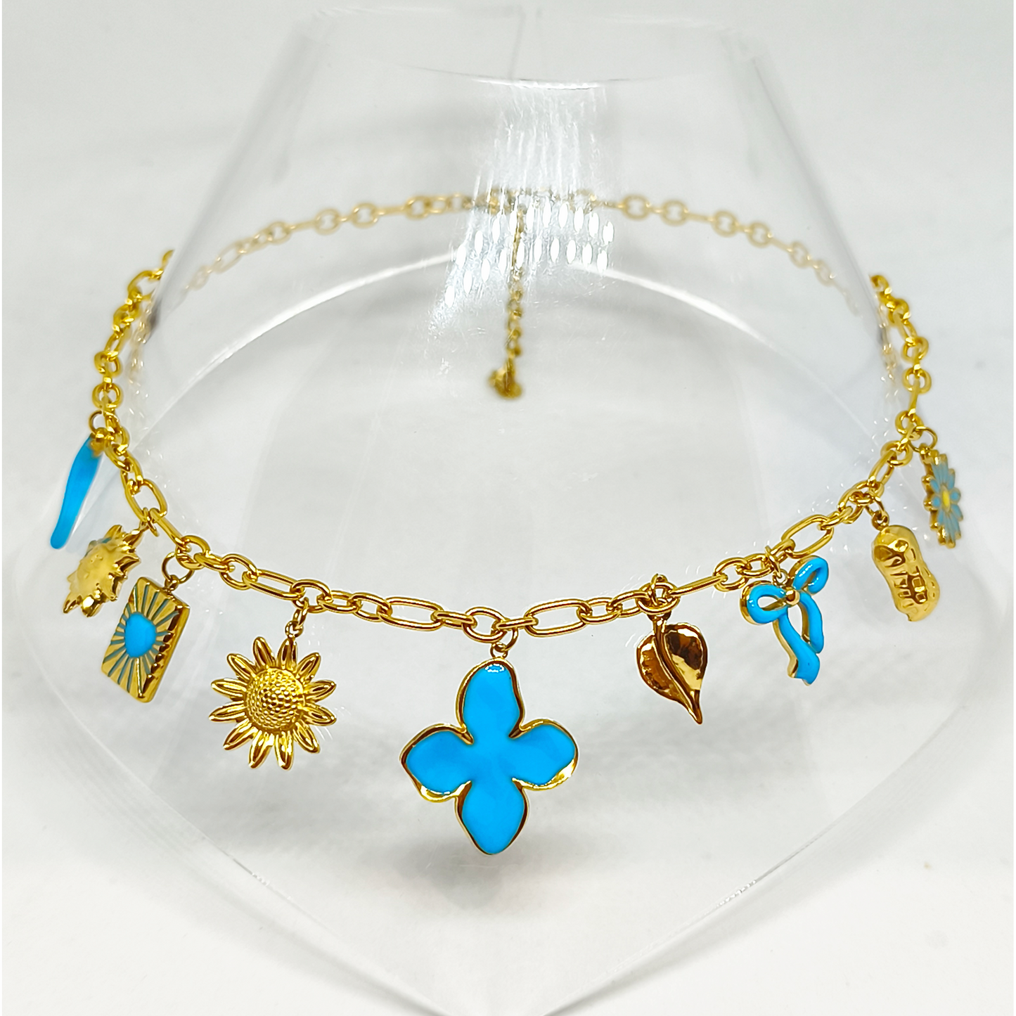 Collier SUZY gold/bleu