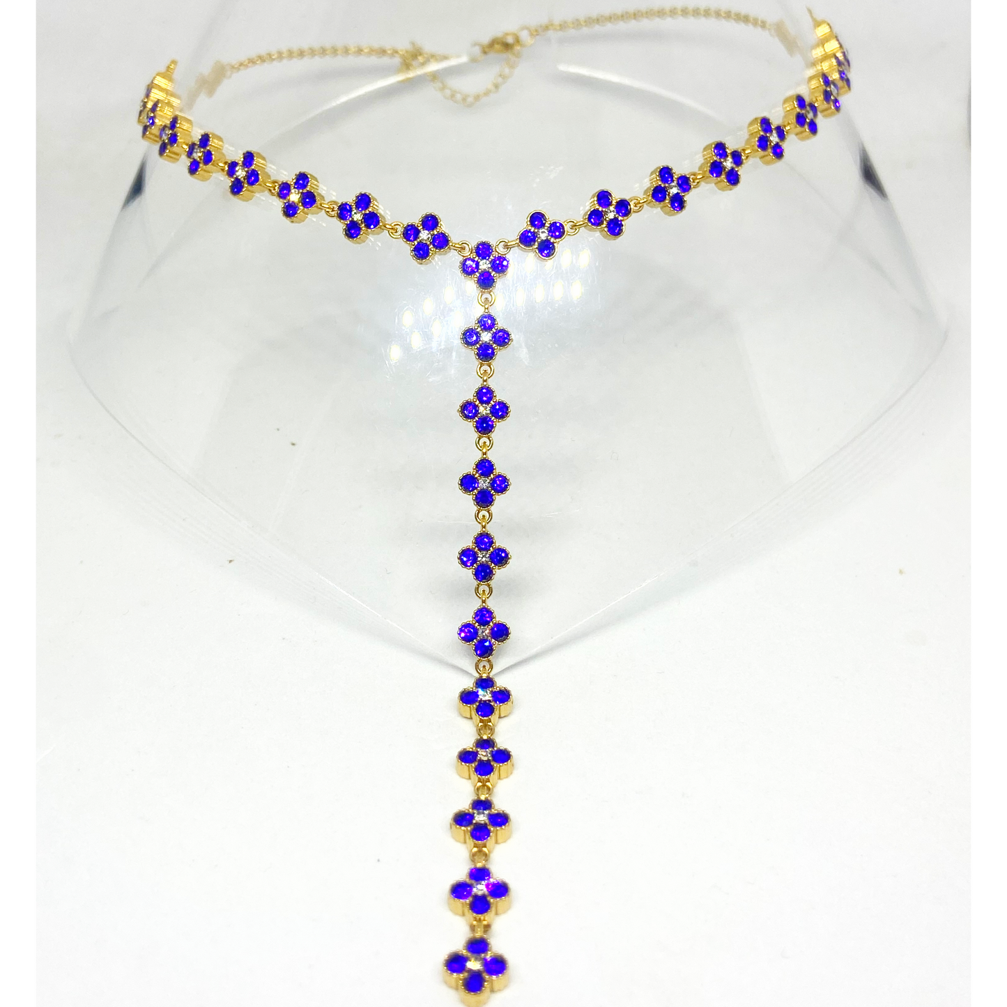 Collier TELMA gold/bleu roi