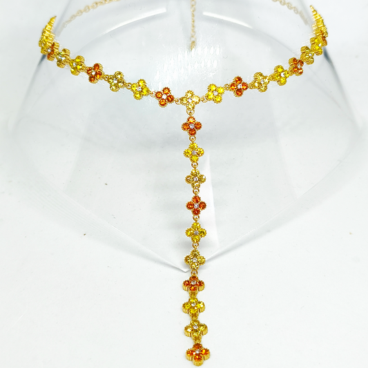 Collier TELMA gold/jaune et marron