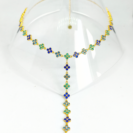 Collier TELMA gold/multibleu