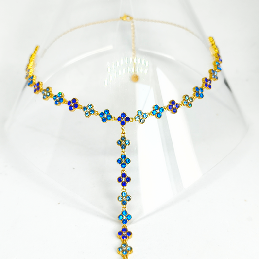 Collier TELMA gold/multibleu 2