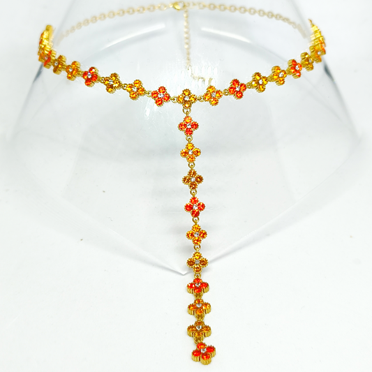 Collier TELMA gold/multi orange
