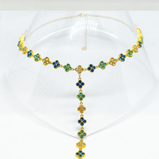 Collier TELMA gold/océan