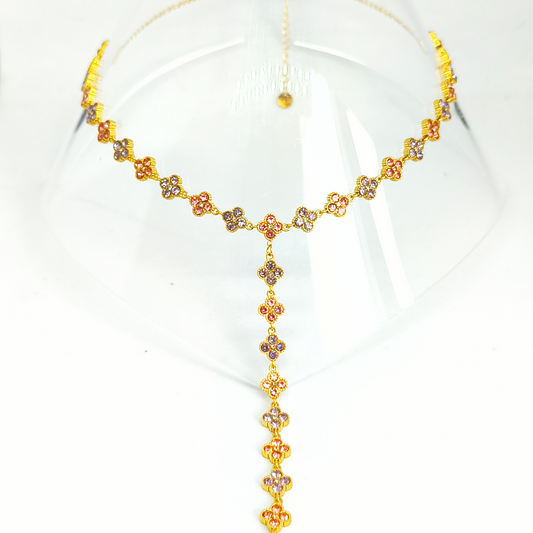 Collier TELMA gold/ rose & lilas