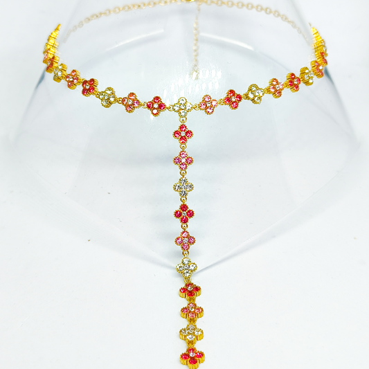 Collier TELMA gold/rose et blanc