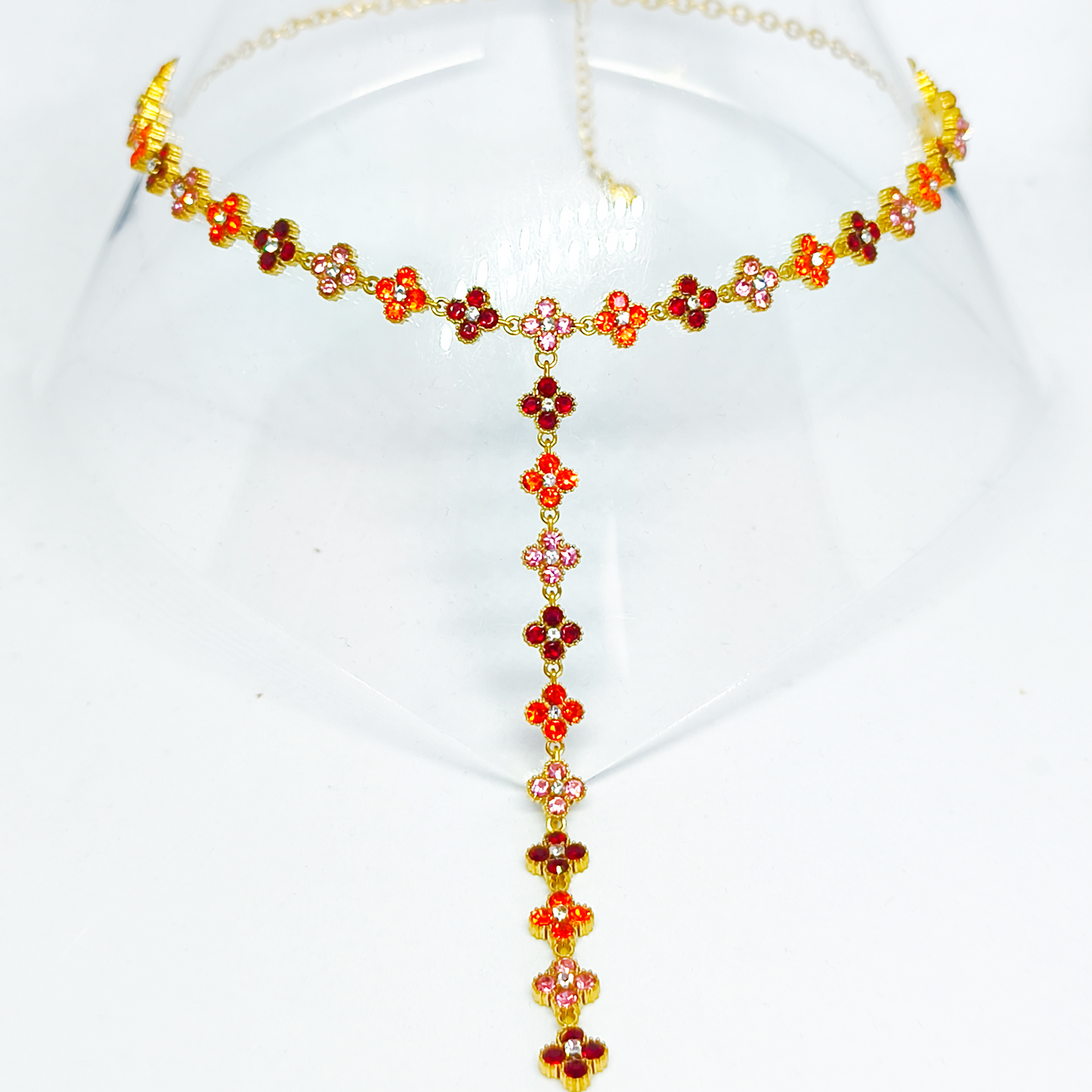 Collier TELMA gold/rose rouge
