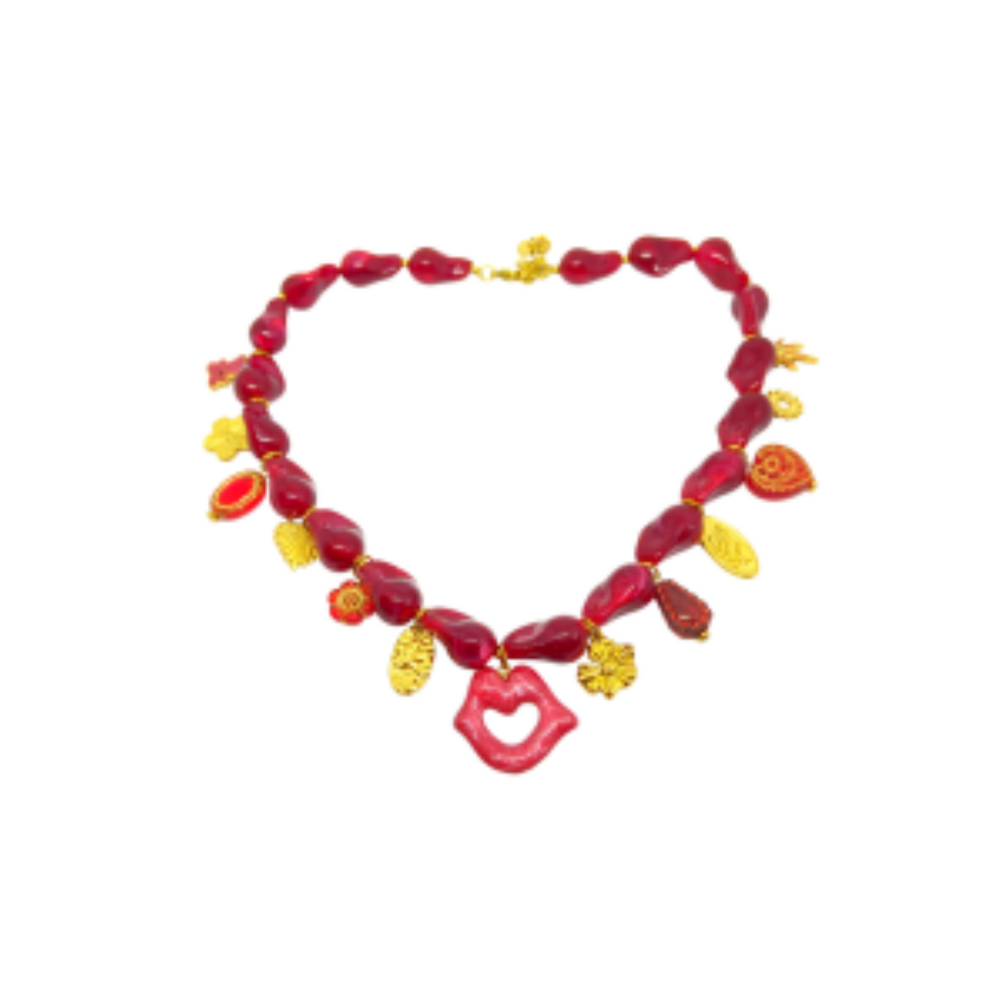 Collier YSALINE gold/bordeaux