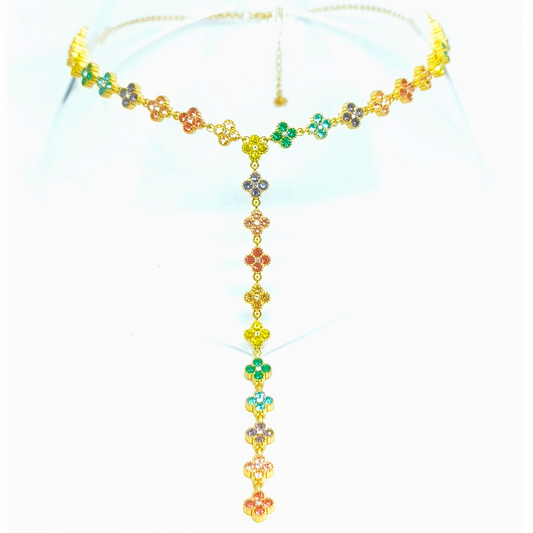 Collier TELMA gold/multicolore jaune